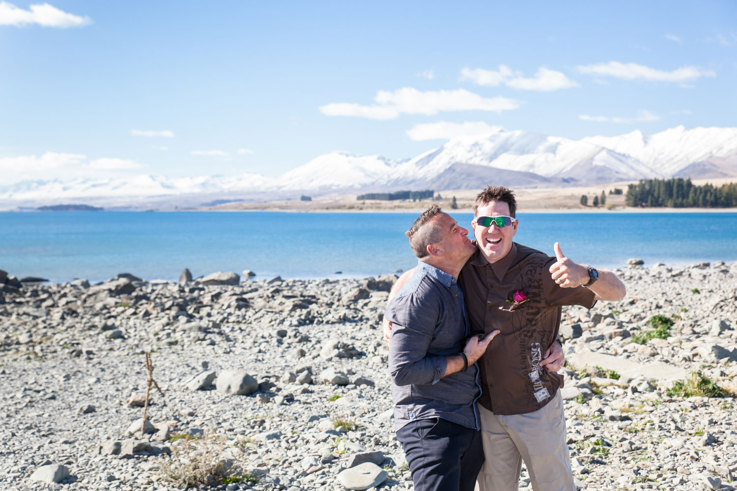 new zealand wedding groom and friend