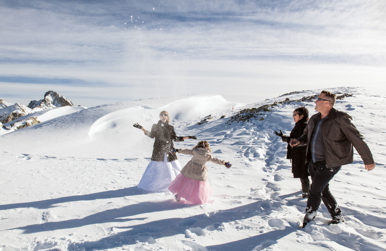 destination wedding snow mountain