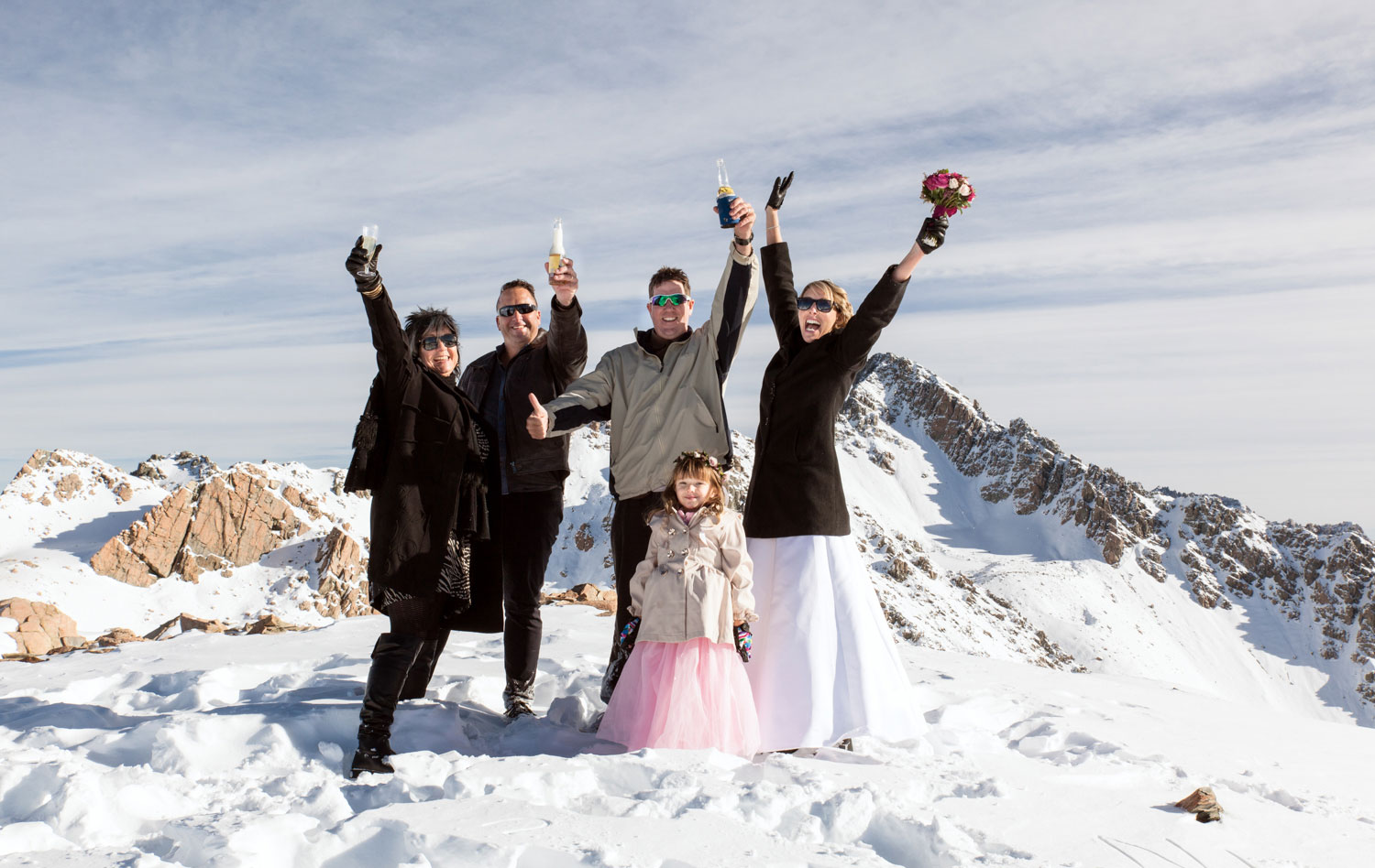 destination wedding group photo