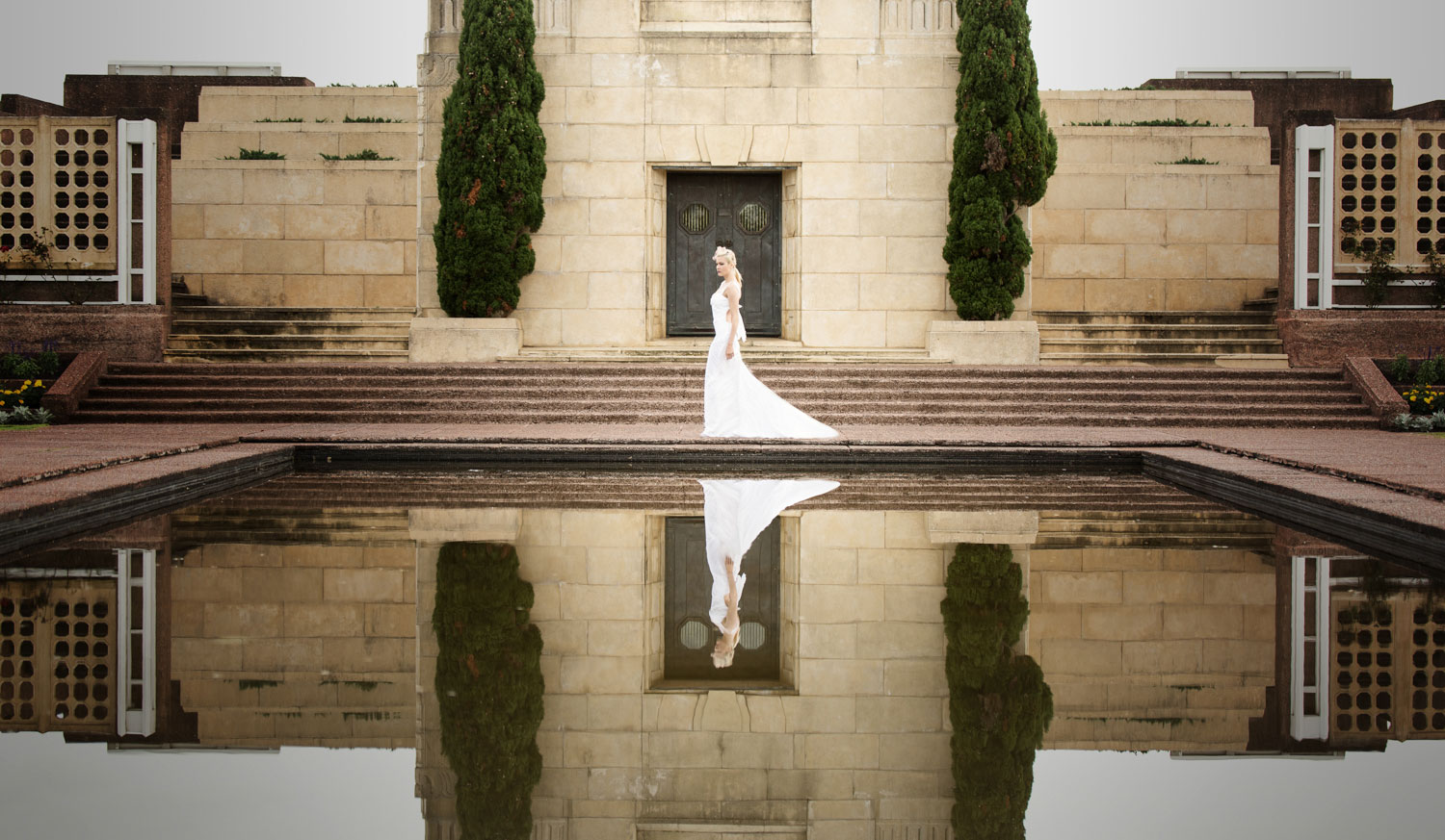 auckland bridal shoot reflections