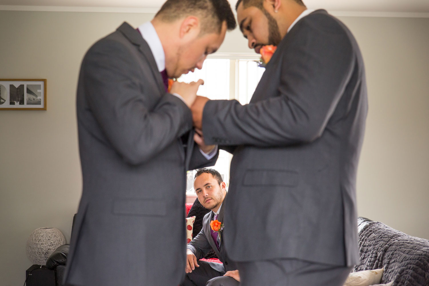 auckland maraetai wedding boys getting ready