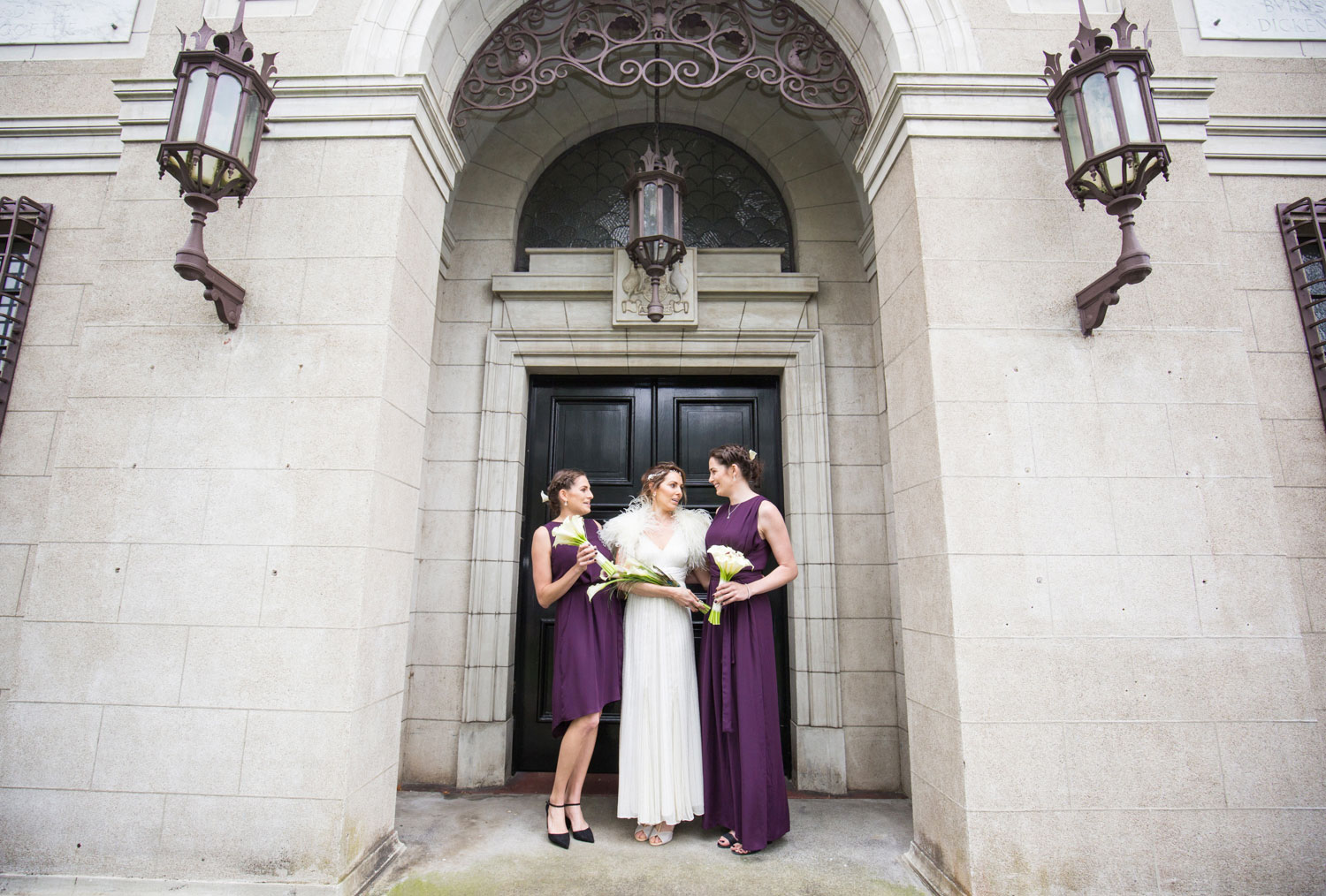 bridesmaids talking among themselves