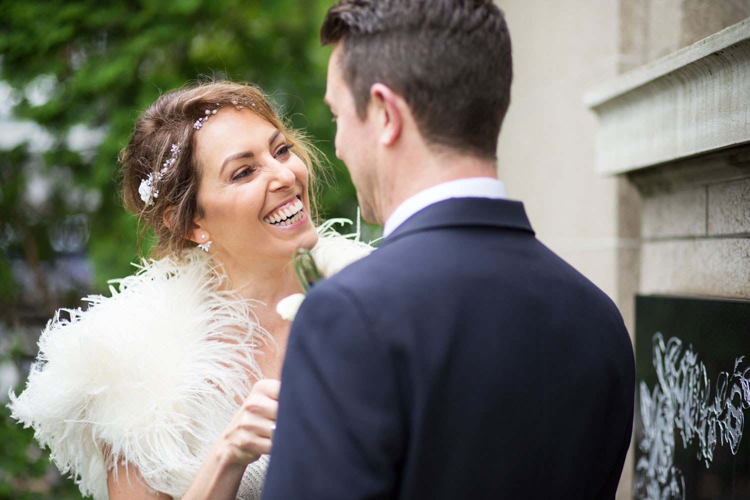 bride reaction to groom