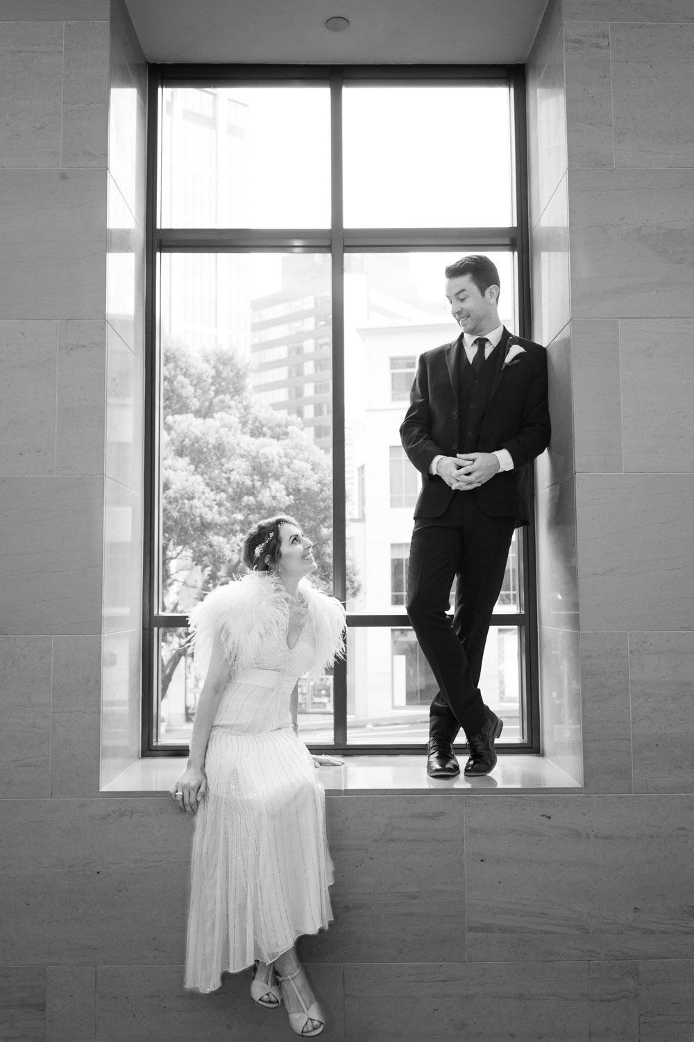 couple urban wedding photos