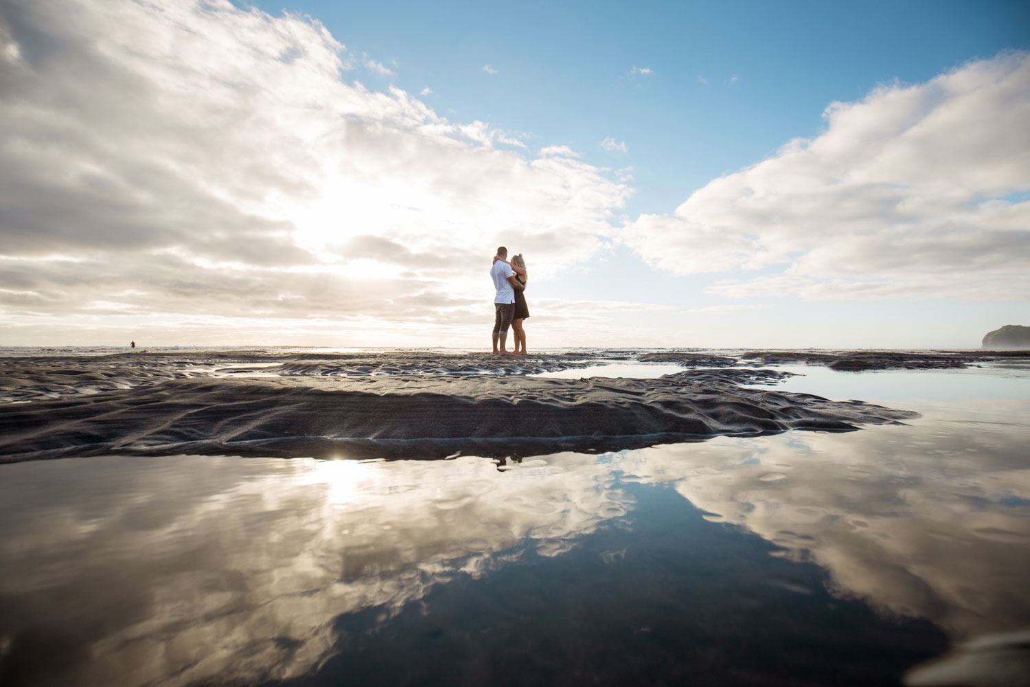 piha beach reflections