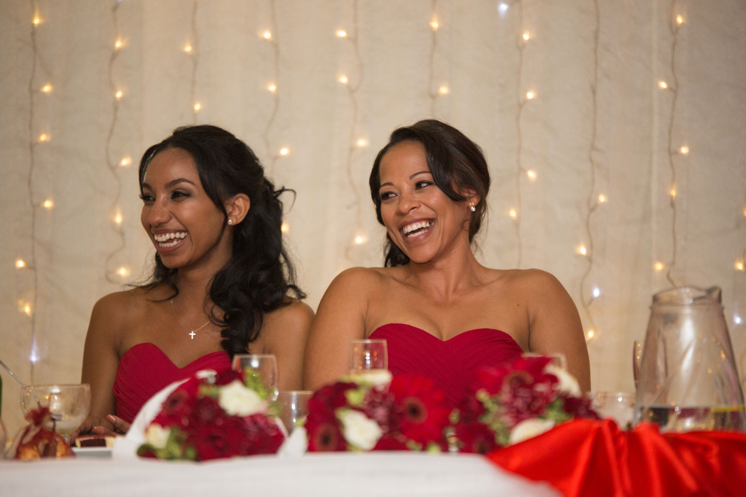 auckland wedding reception bridesmaids laughing