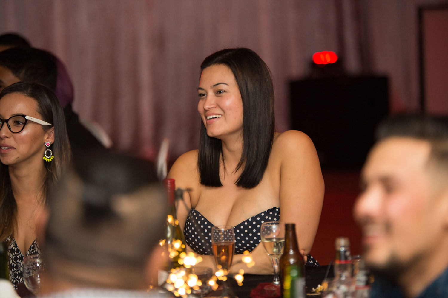 auckland wedding guest looking on at the party