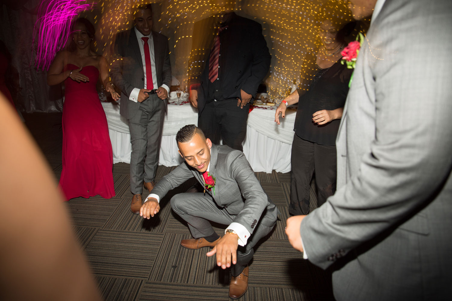 auckland wedding bridal party on dance floor