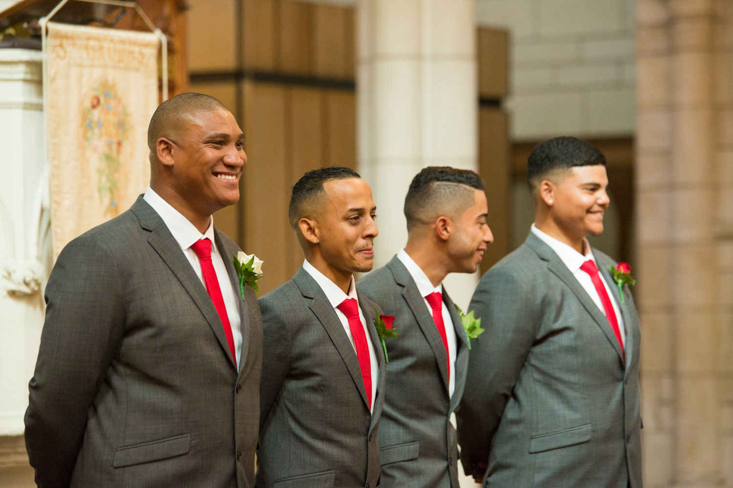 auckland wedding st matthew-in-the-city groom reaction