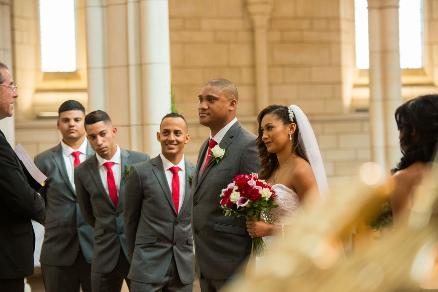 auckland wedding bride and groom during the ceremony