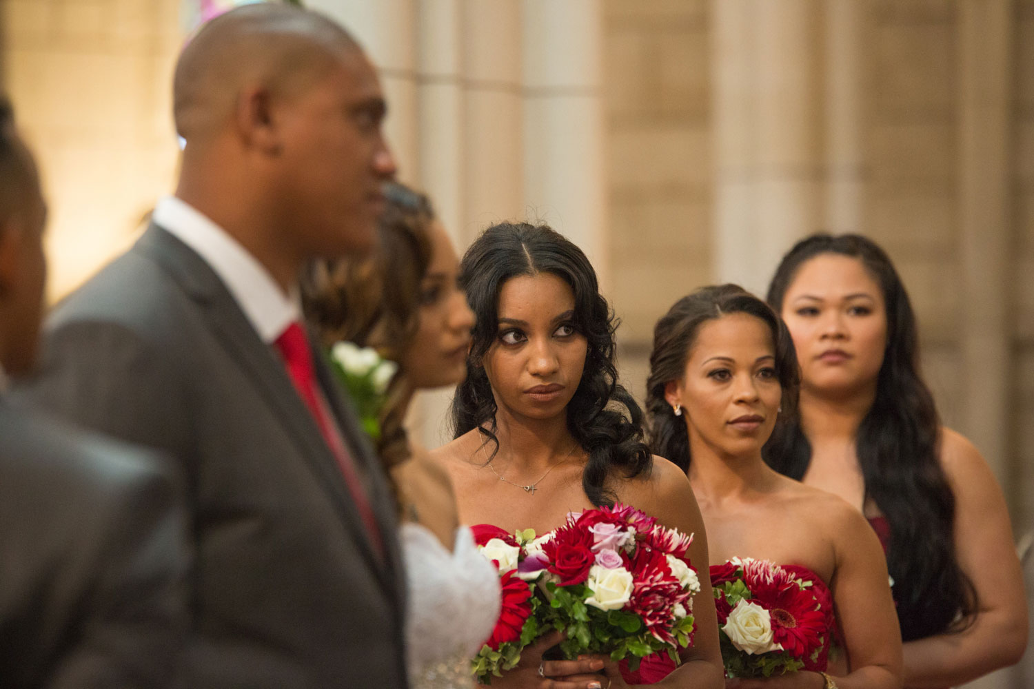 auckland wedding bridesmaid reaction