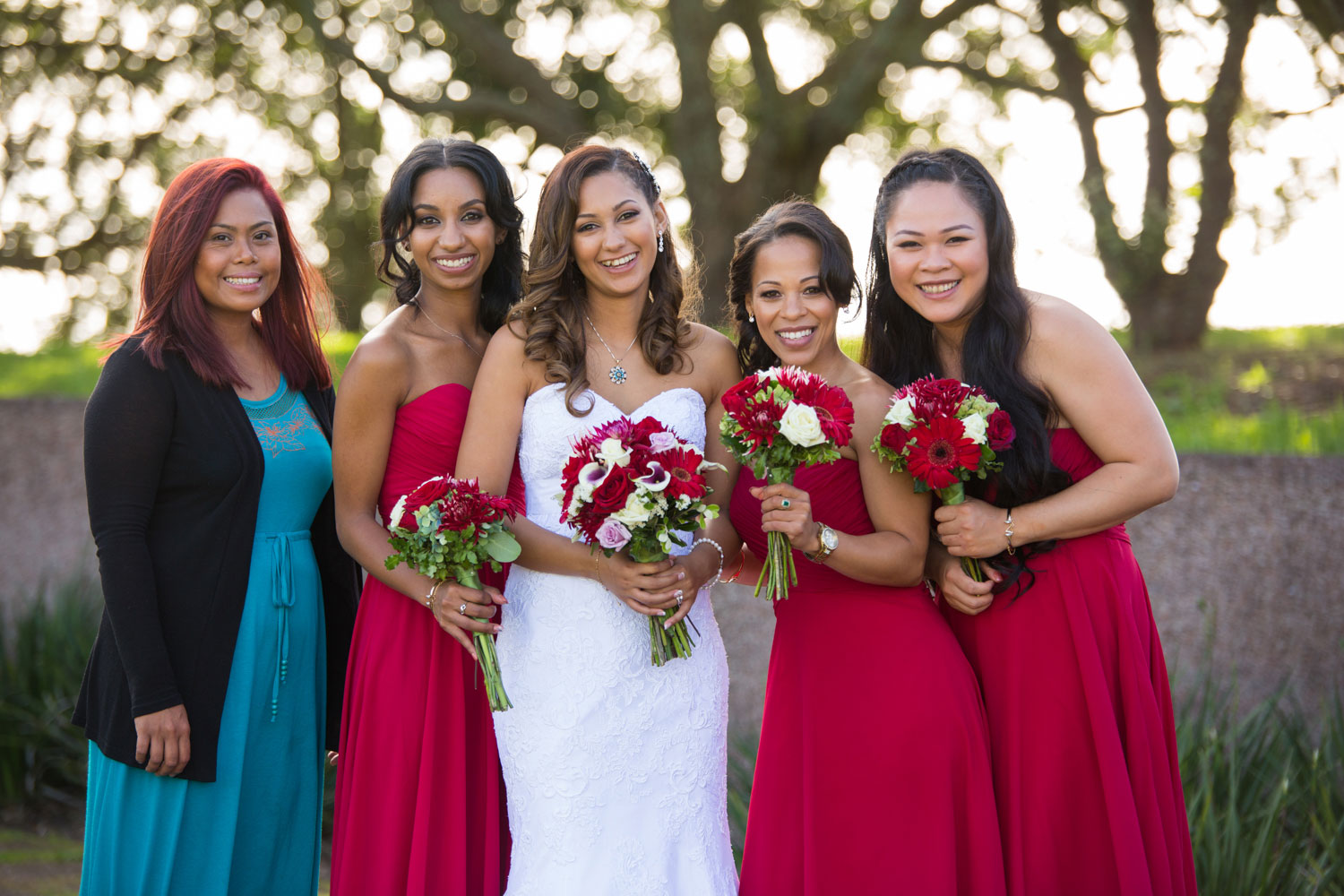 auckland wedding bridesmaids photo