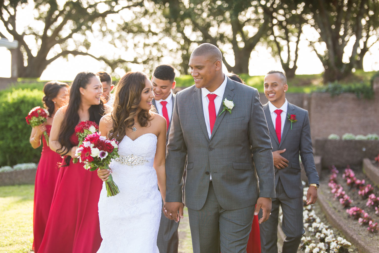 auckland wedding bridal party fun photos