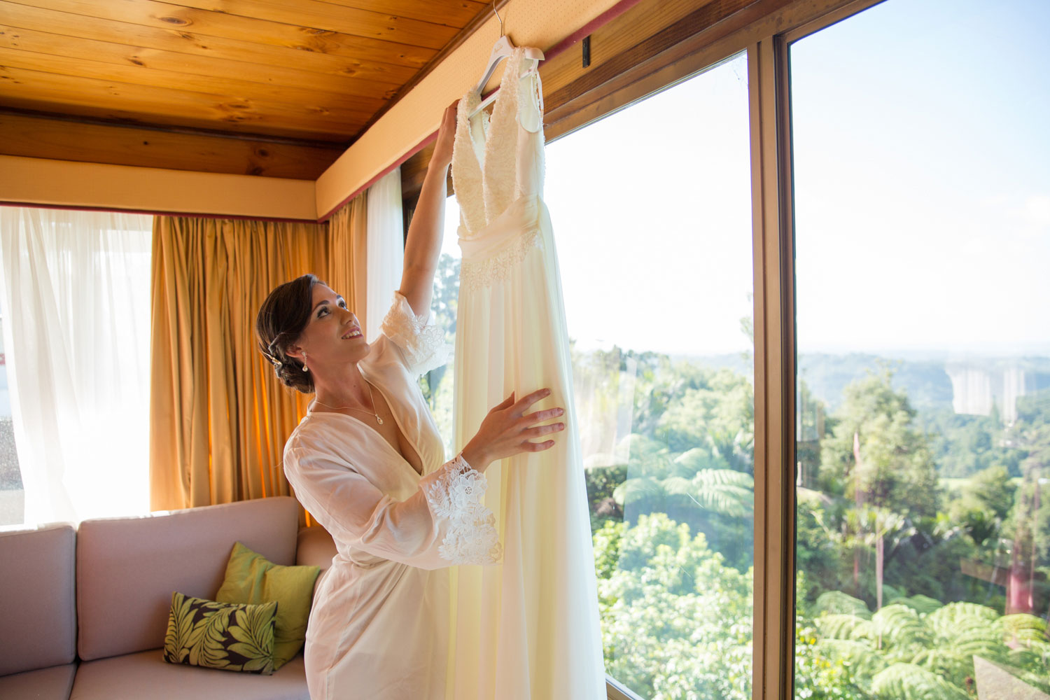 bride and her wedding dress