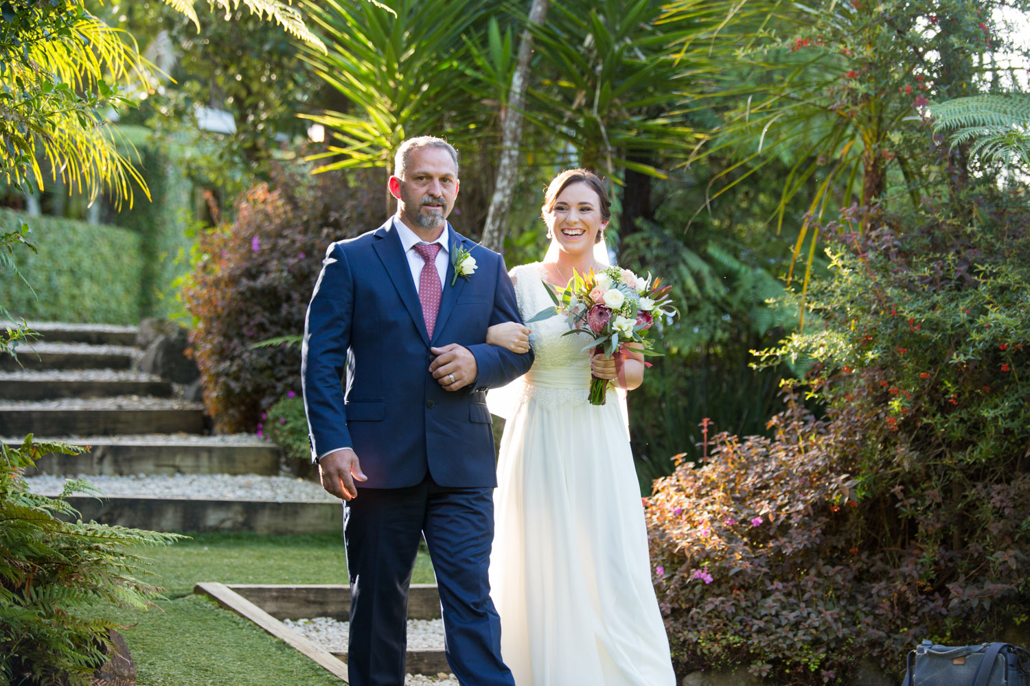 cassels bride walking down the aisle