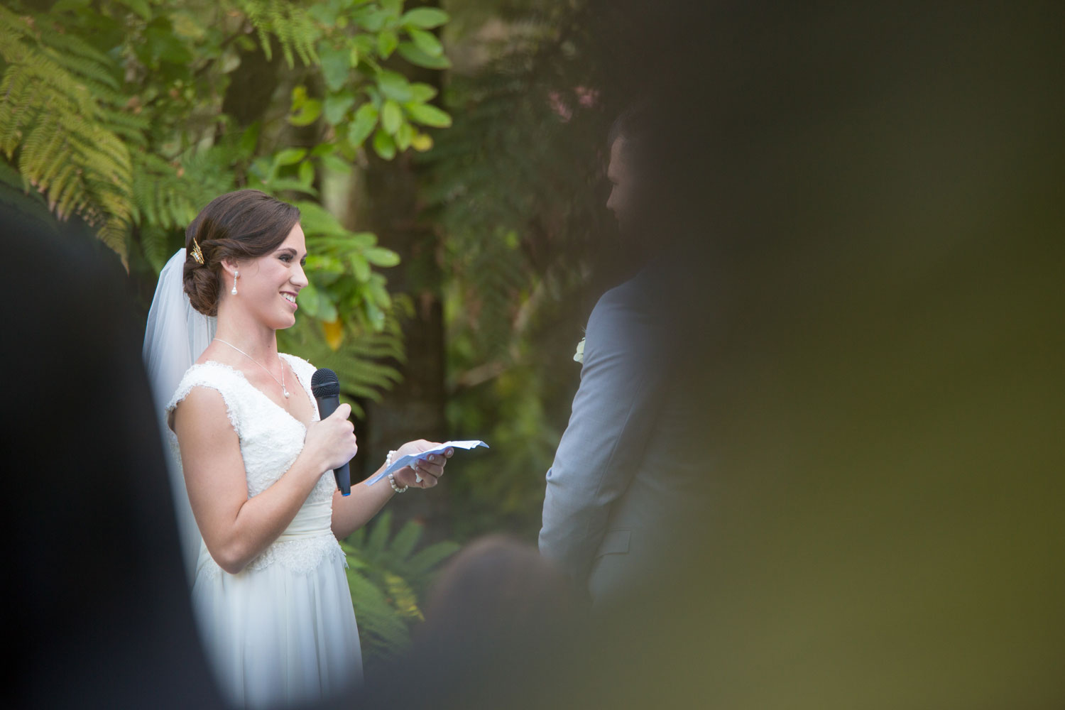 bride saying her vows