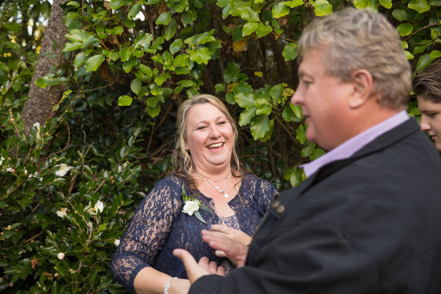 mother of the bride smiling