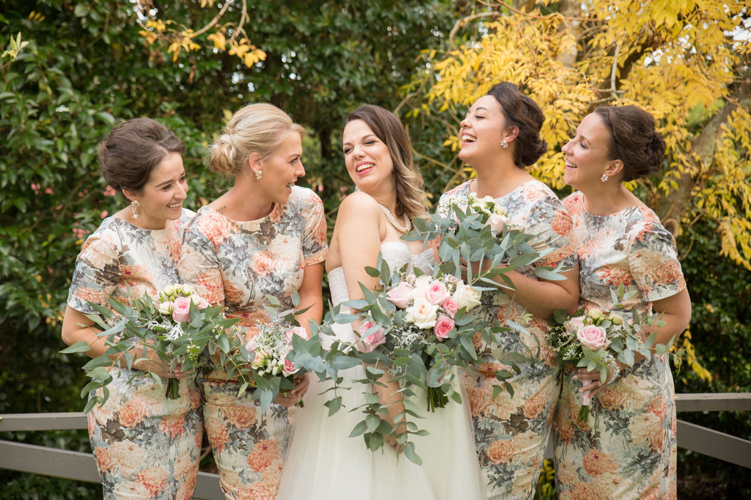 bride and bridesmaids wedding photo