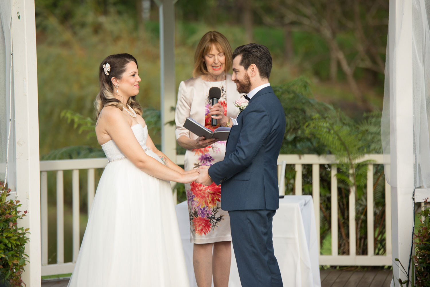 bride and groom at gracehill vineyard estate