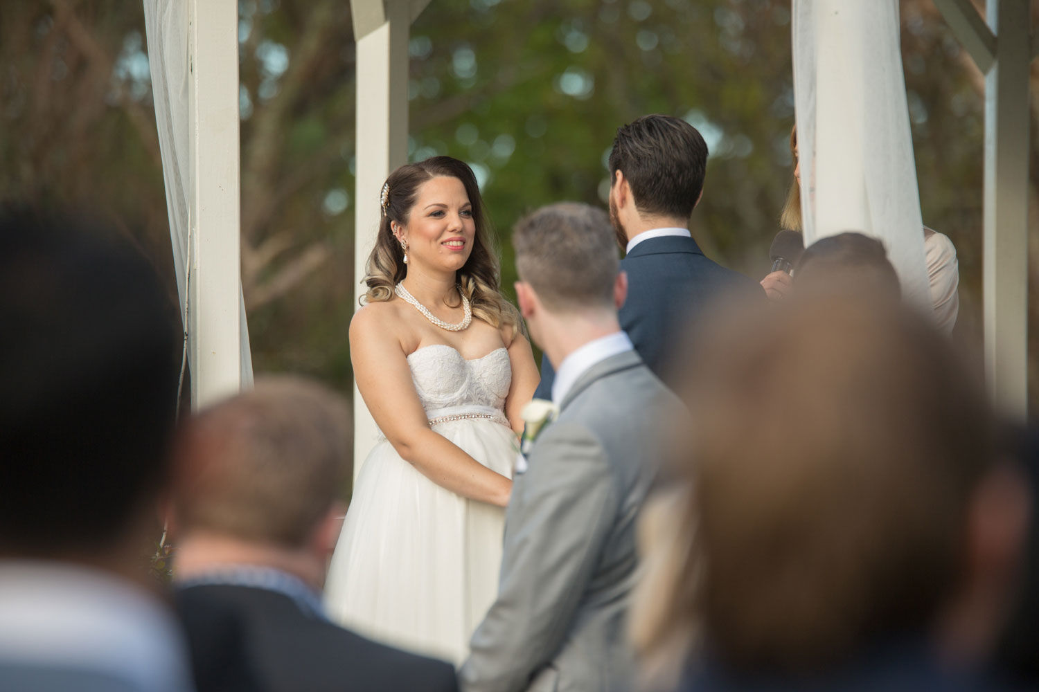 bride reaction during ceremony