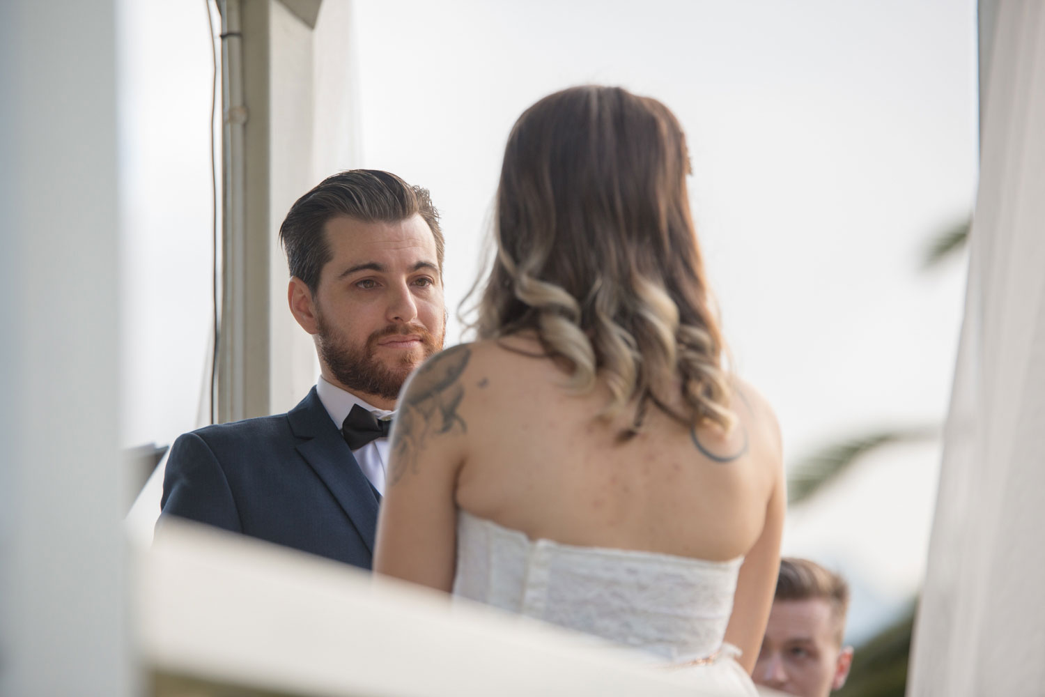 groom during auckland wedding ceremony