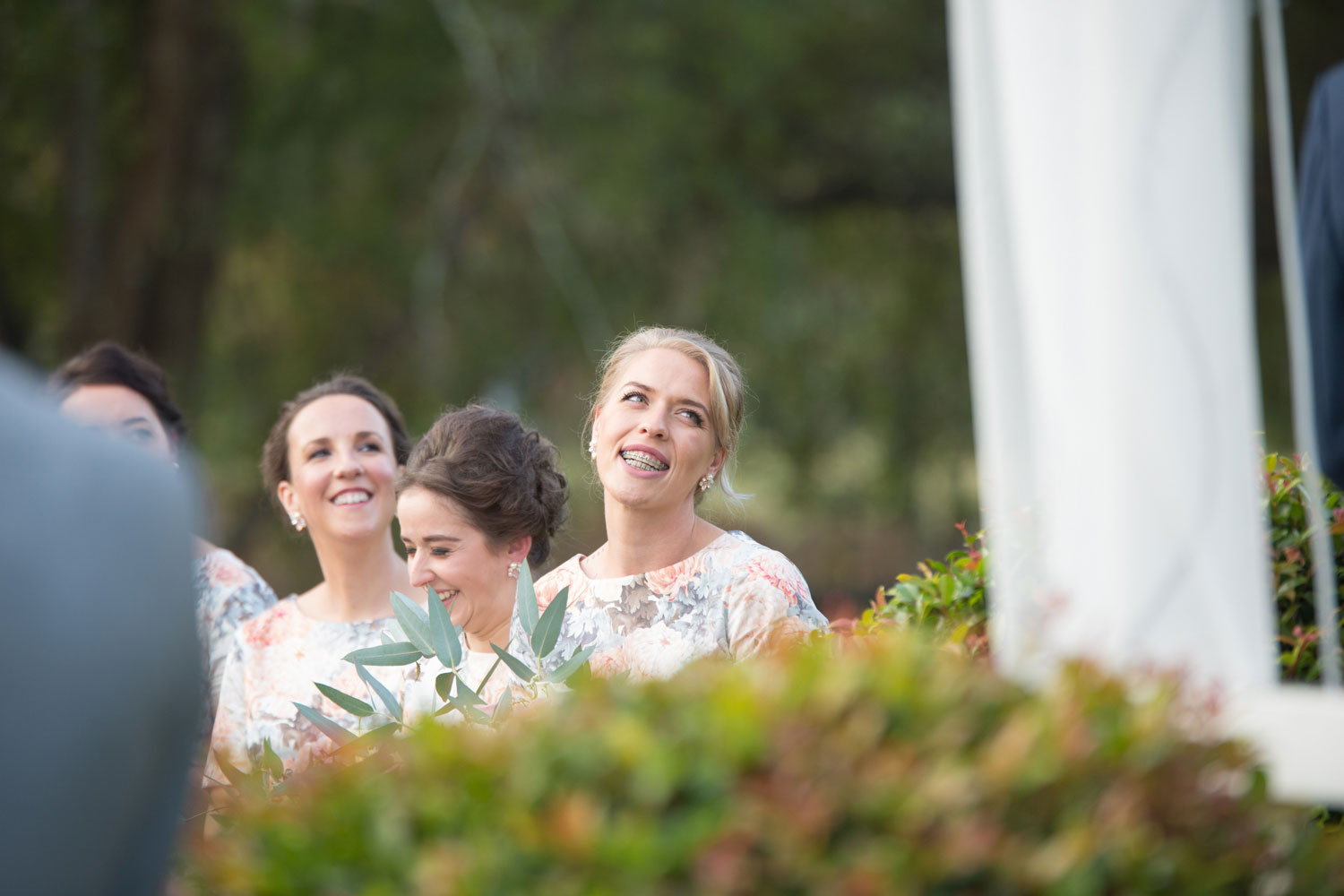 maid of honor during wedding ceremony