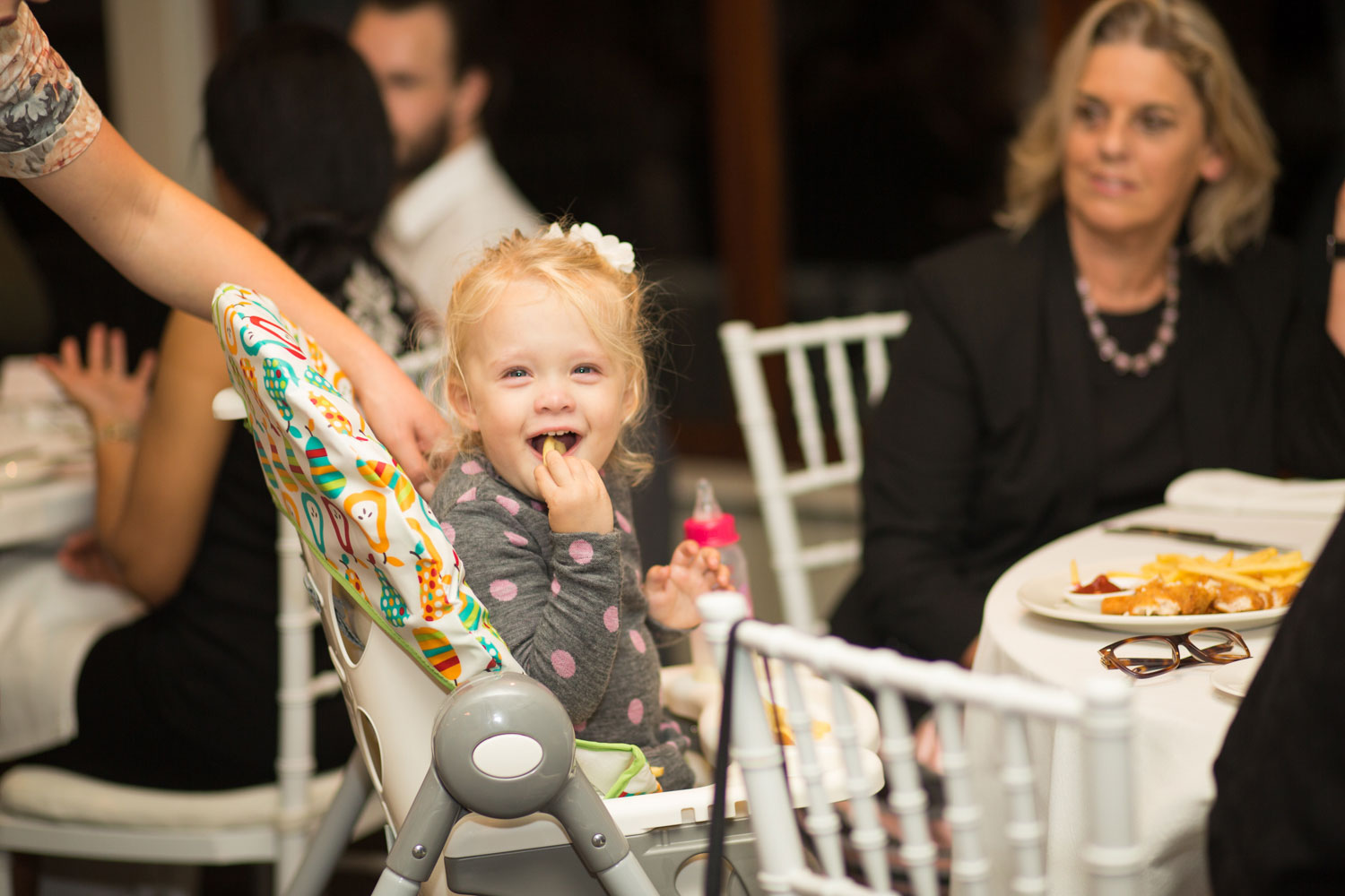 baby girl in gracehill reception venue