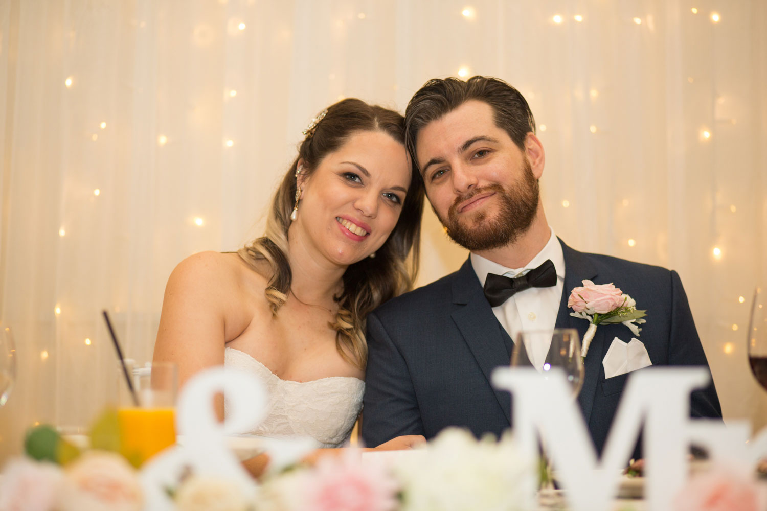 couple photo during wedding reception at gracehill