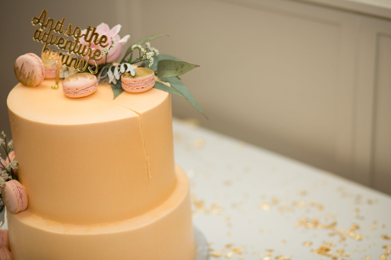 wedding cake cut at gracehill auckland wedding