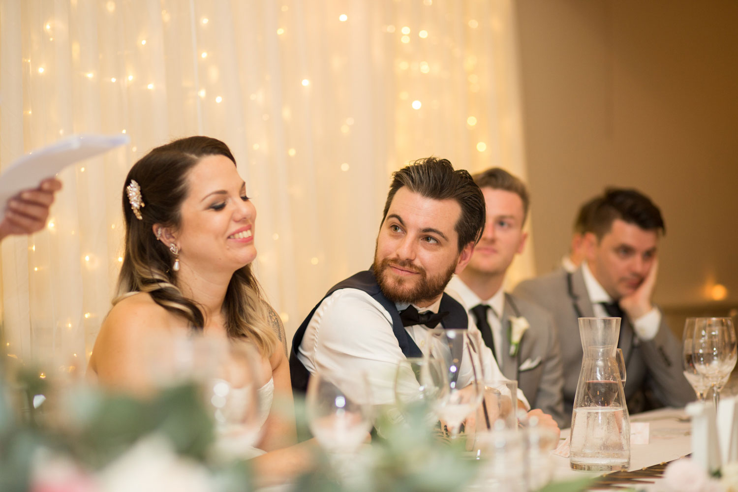 groom looking at bride at gracehill auckland wedding