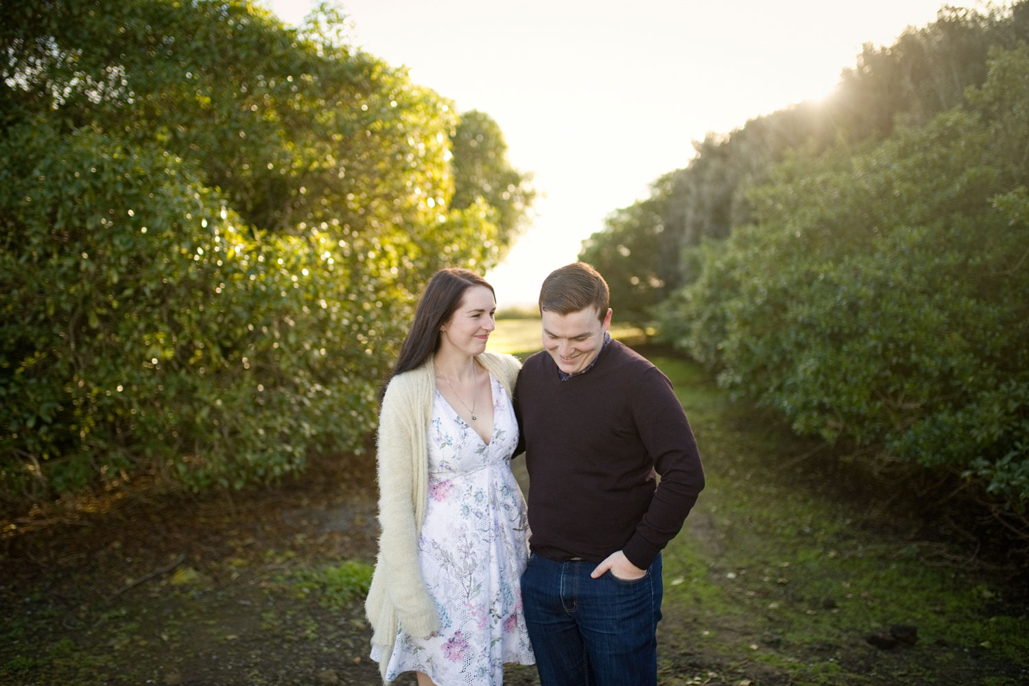 auckland engagement session couple laughing