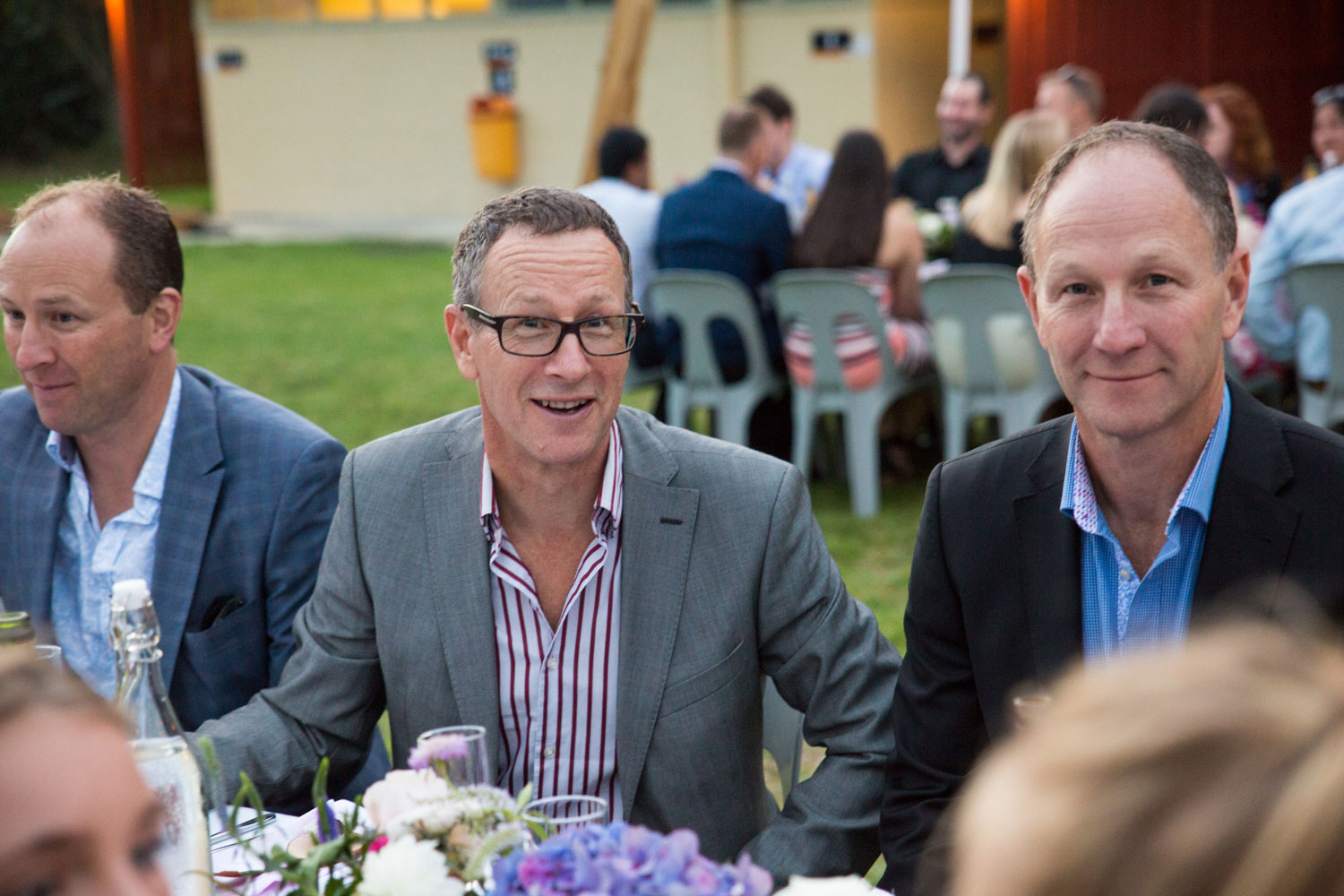 auckland wedding guest laughing