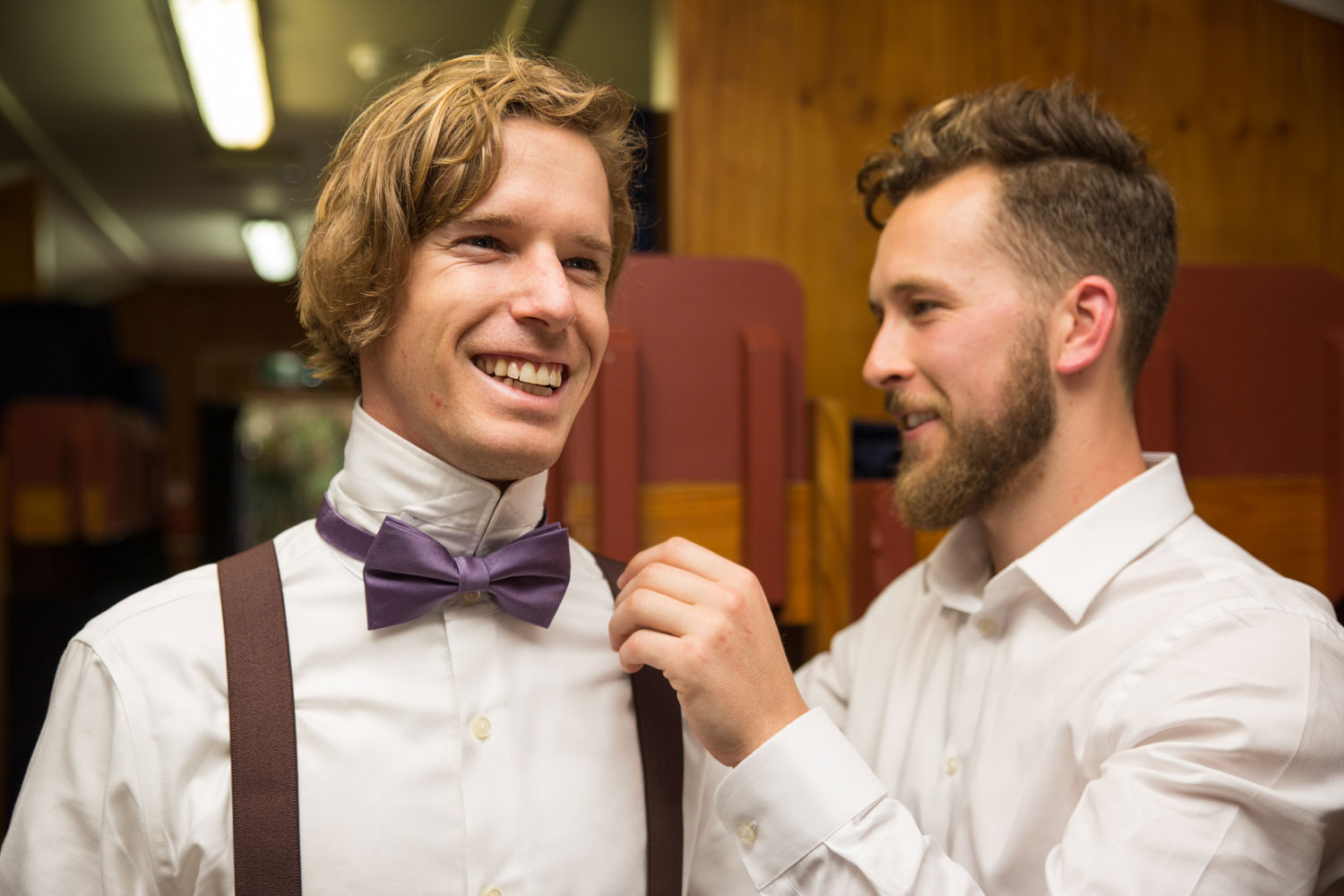 auckland wedding groomsmen having a laugh