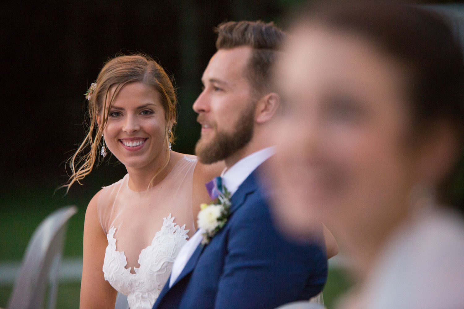 auckland wedding bride looking and smiling