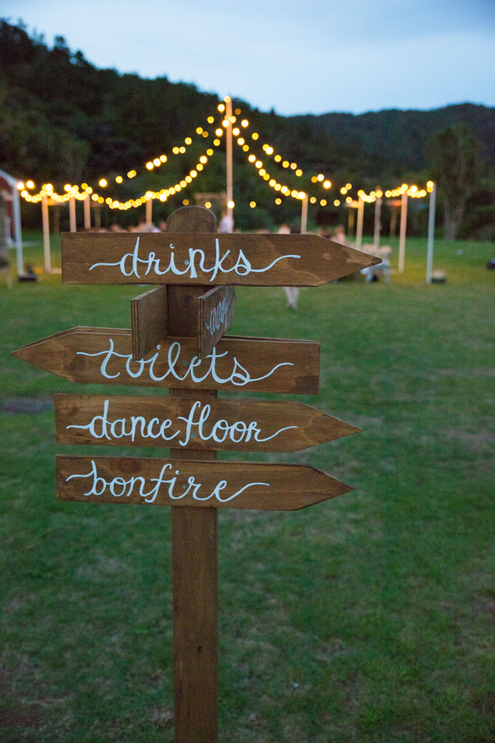 auckland wedding venue sign post