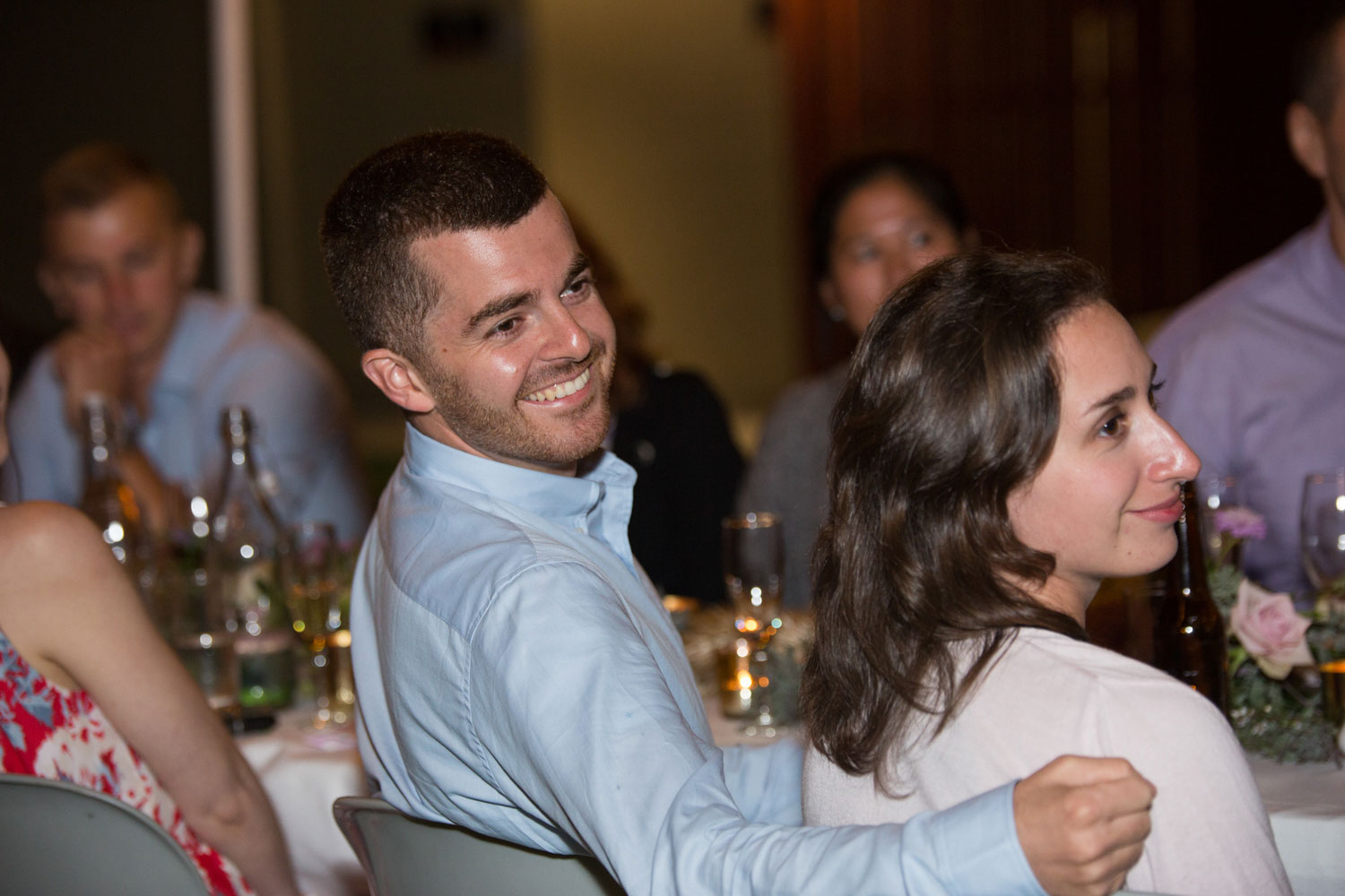 auckland wedding guest laughing