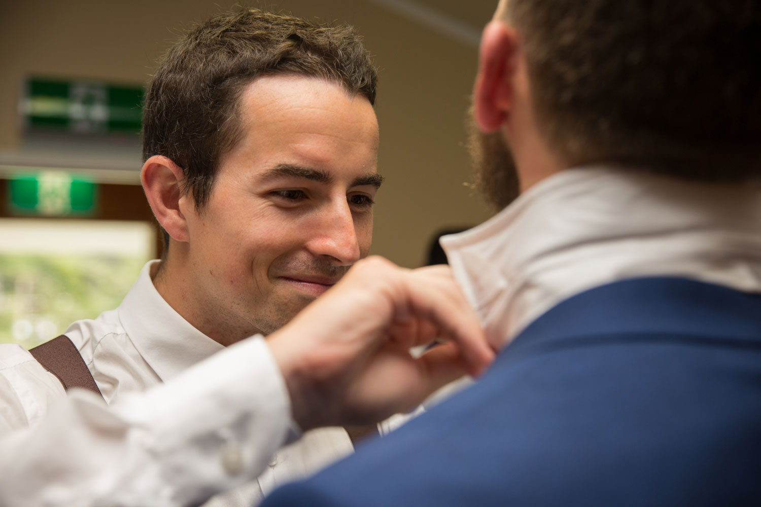 auckland wedding bestman smiling