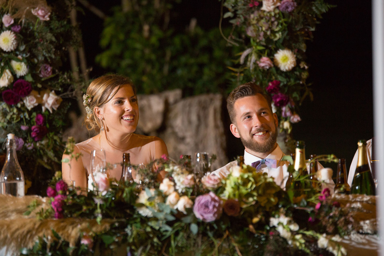 auckland wedding bride and groom laugh