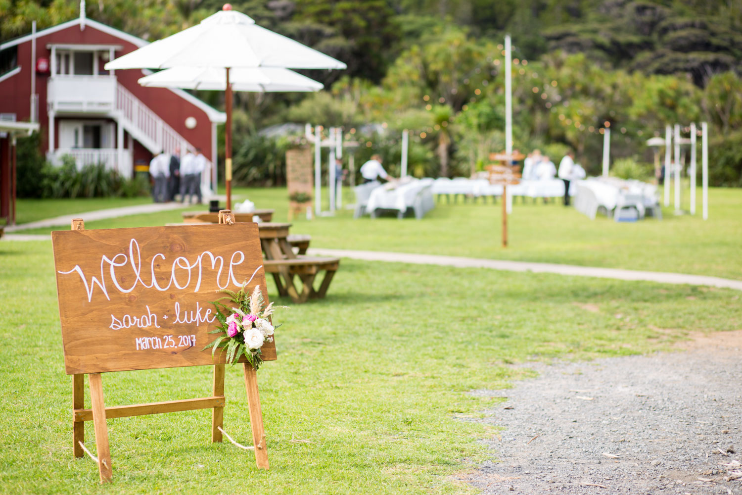 auckland wedding welcome sign