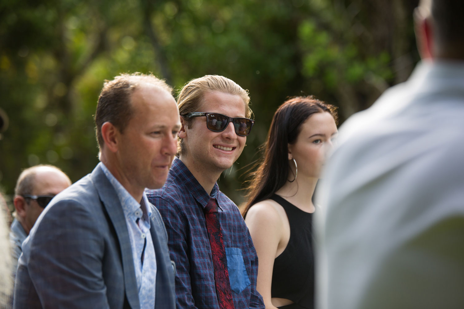 auckland wedding guest waiting for bride