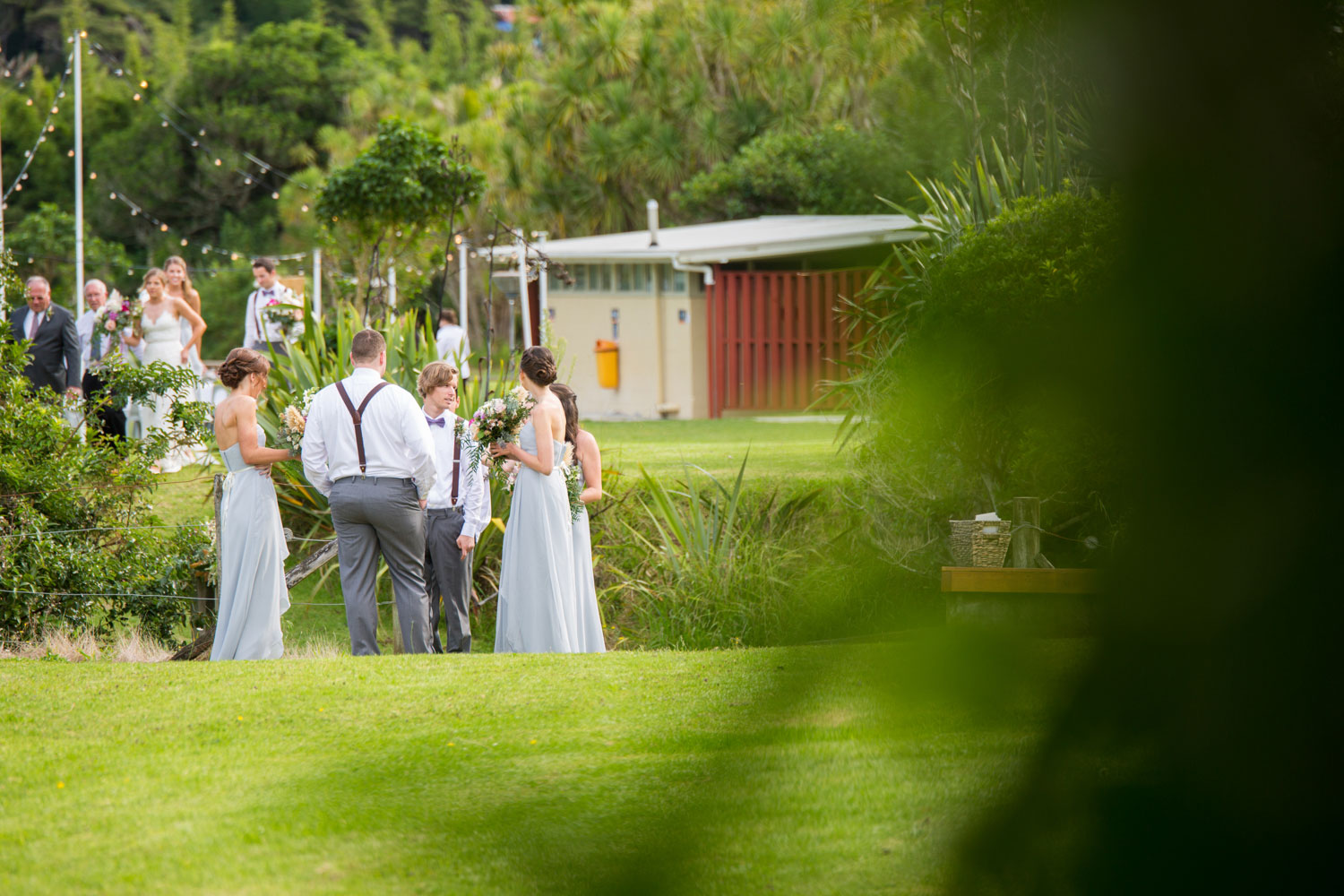 auckland wedding bridal party talking