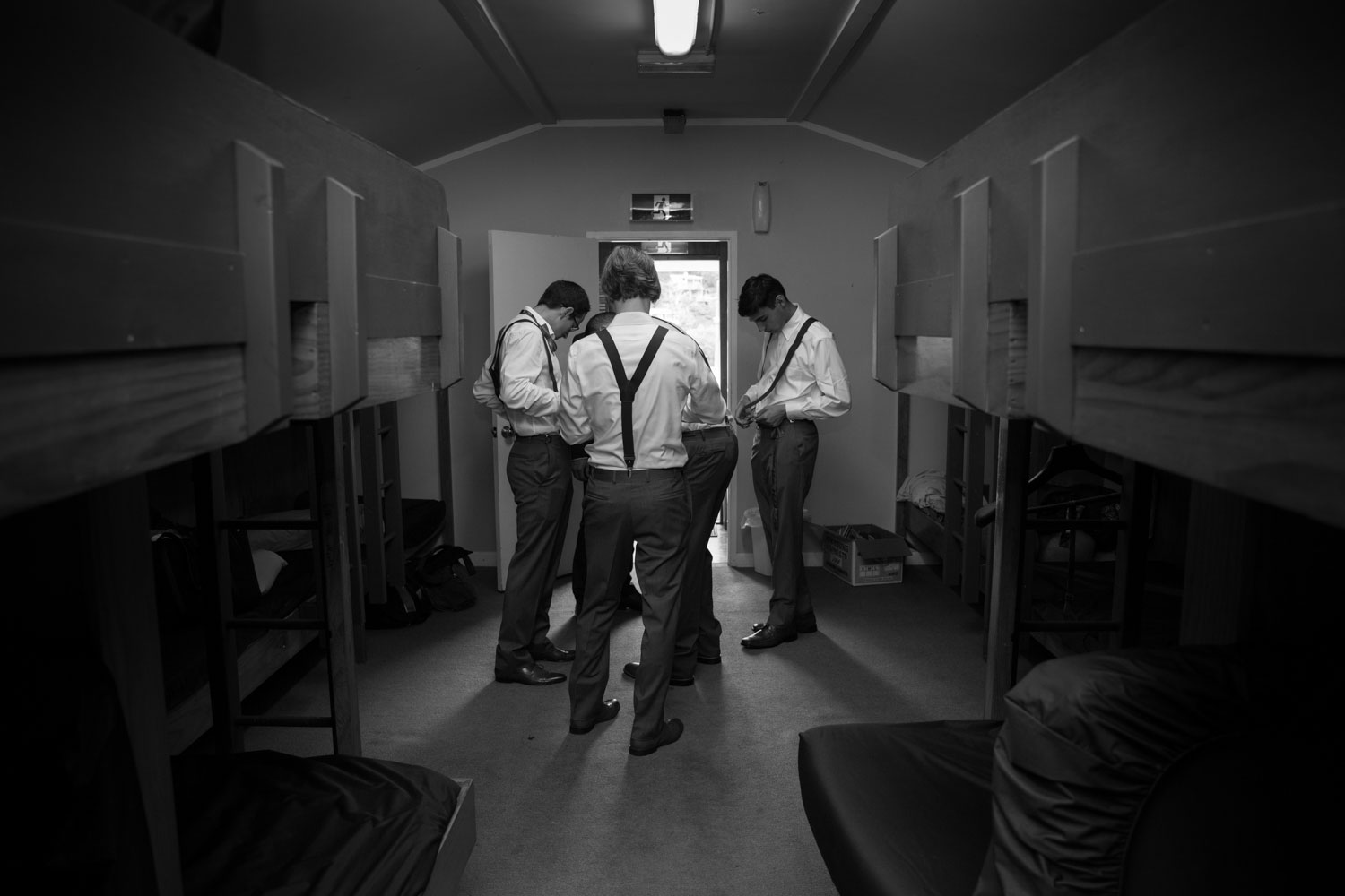 auckland wedding groomsmen getting ready