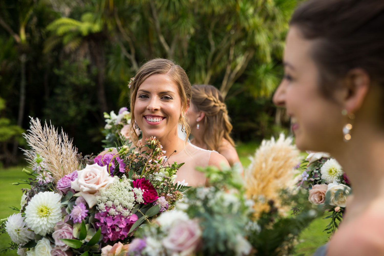 auckland wedding bride smiles