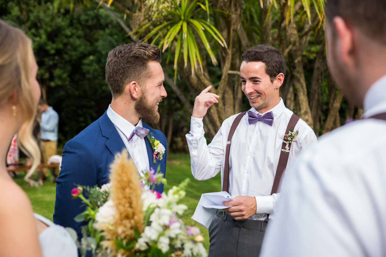 auckland wedding best man and groom