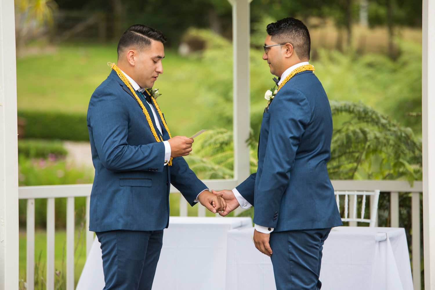 gracehill auckland wedding groom saying his vows