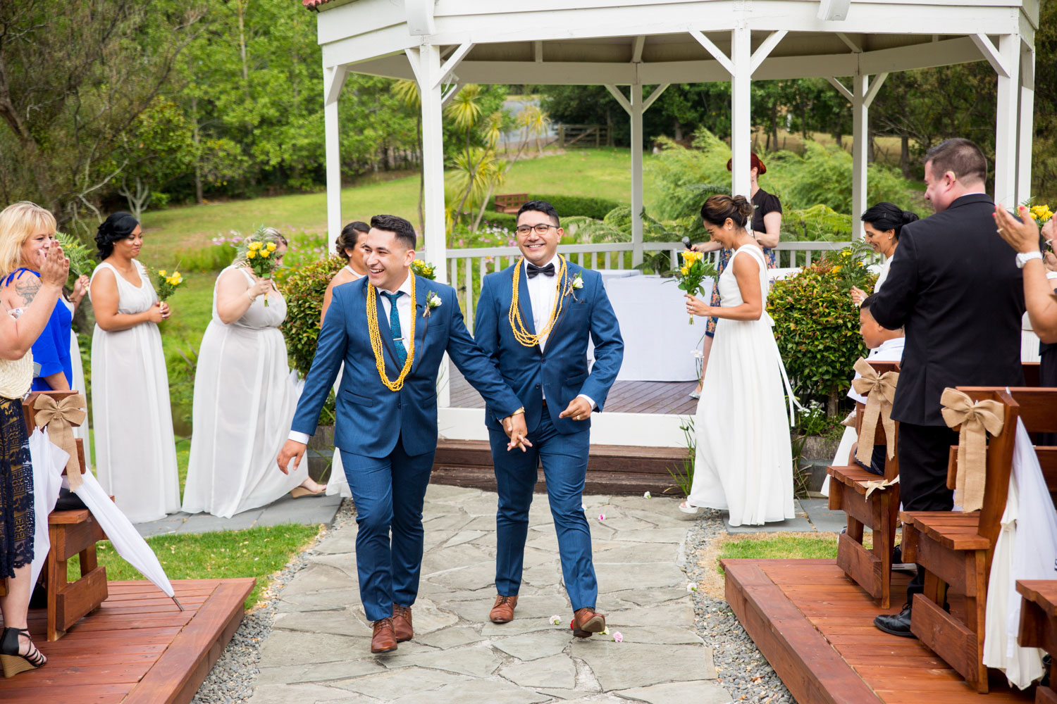 gracehill auckland wedding couple walking off