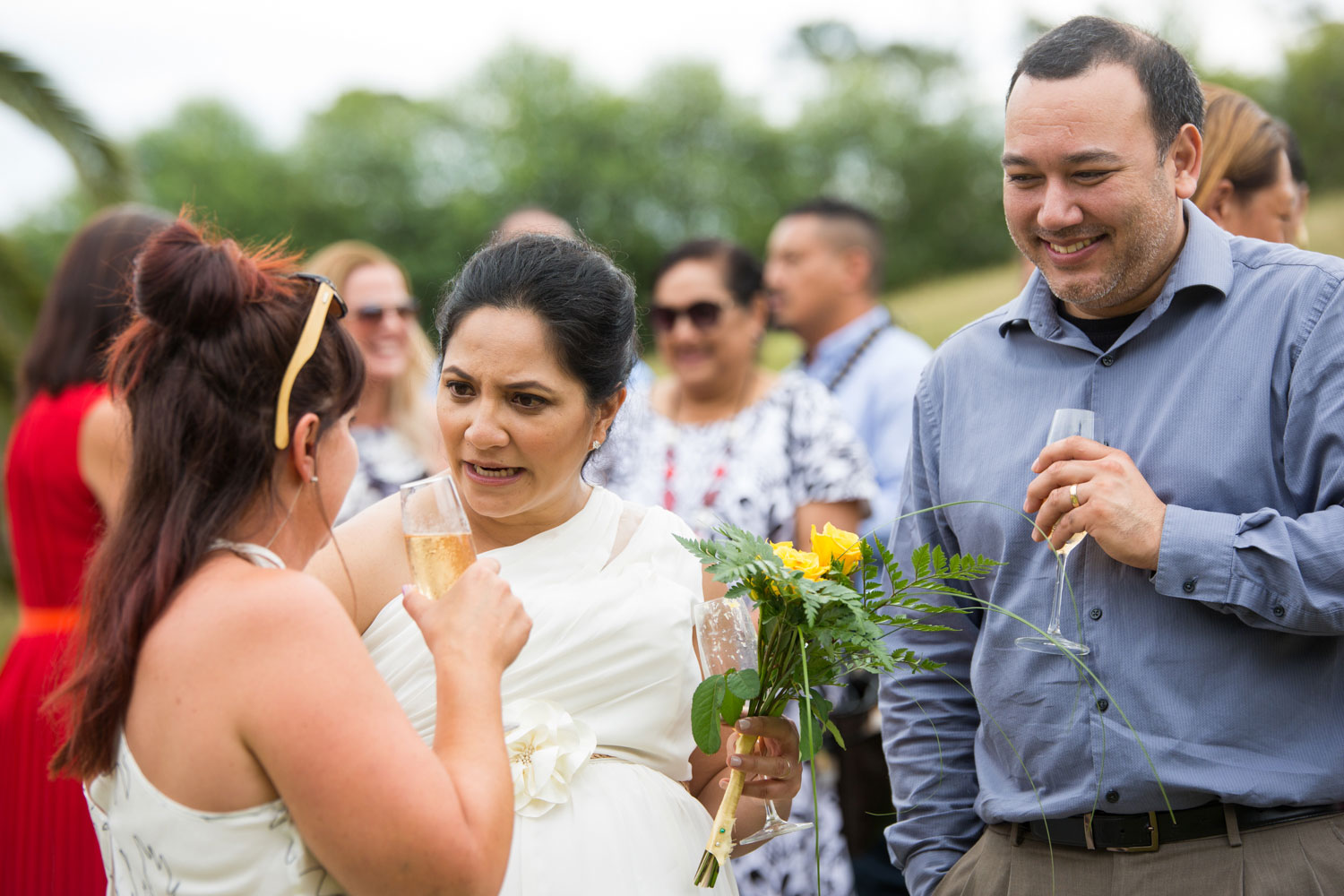 gracehill auckland wedding guests having a talk