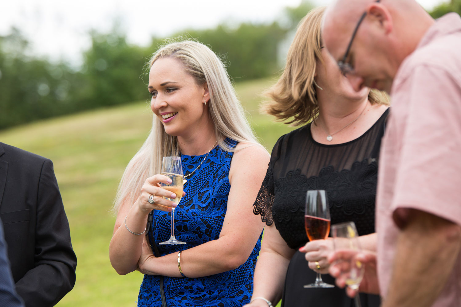 gracehill auckland wedding guest having a drink