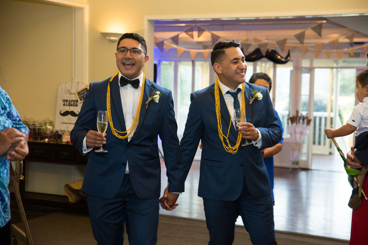 gracehill auckland wedding couple introduced into the reception