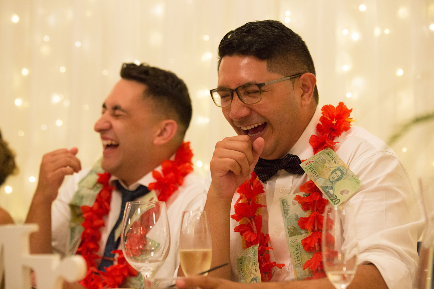 gracehill auckland wedding couple reaction during the reception